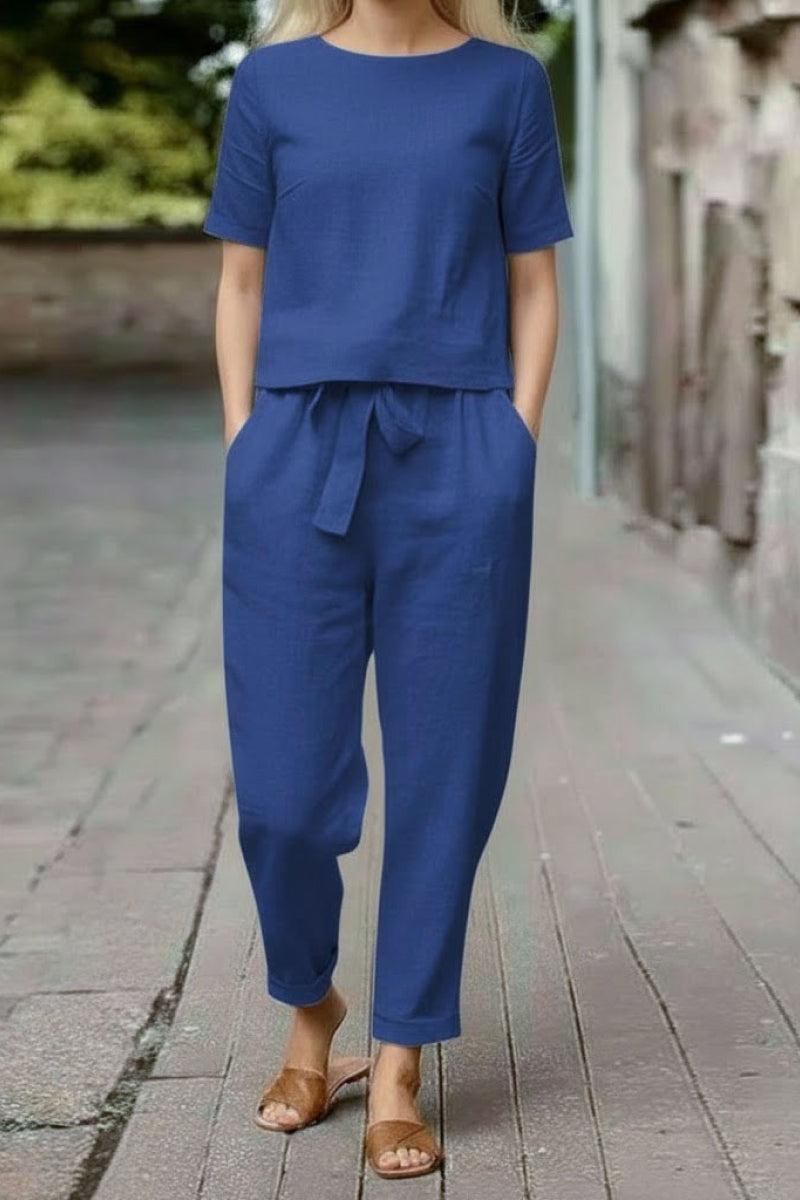 100% Algodón Lino Monocromo Co-ord