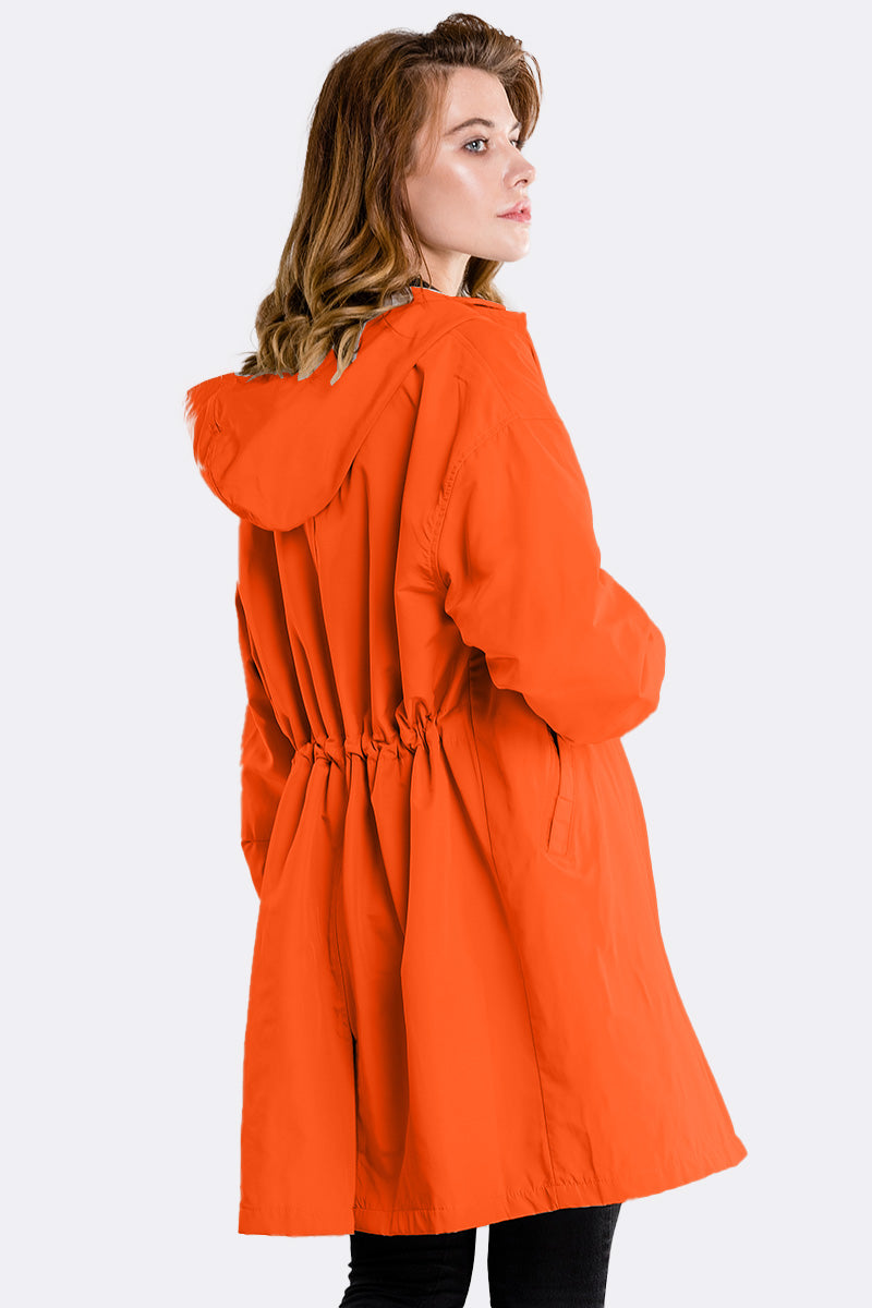 Chaqueta Impermeable Windbreaker sobre Medida para la Lluvia con Capucha