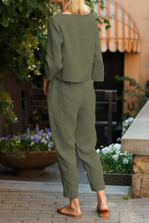 Cápsula monocromática de algodón y lino