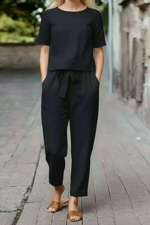100% Algodón Lino Monocromo Co-ord