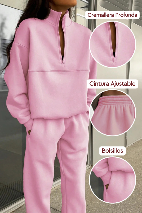 Athleisure en Su Máxima Expresión: Chándal de dos Piezas con Mezcla de Algodón