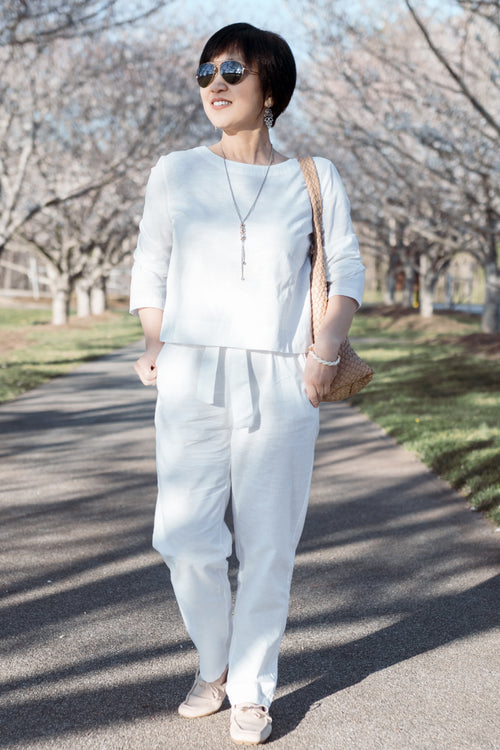 Cápsula monocromática de algodón y lino