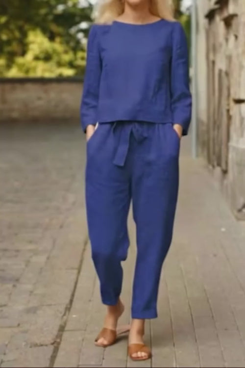 Cápsula monocromática de algodón y lino