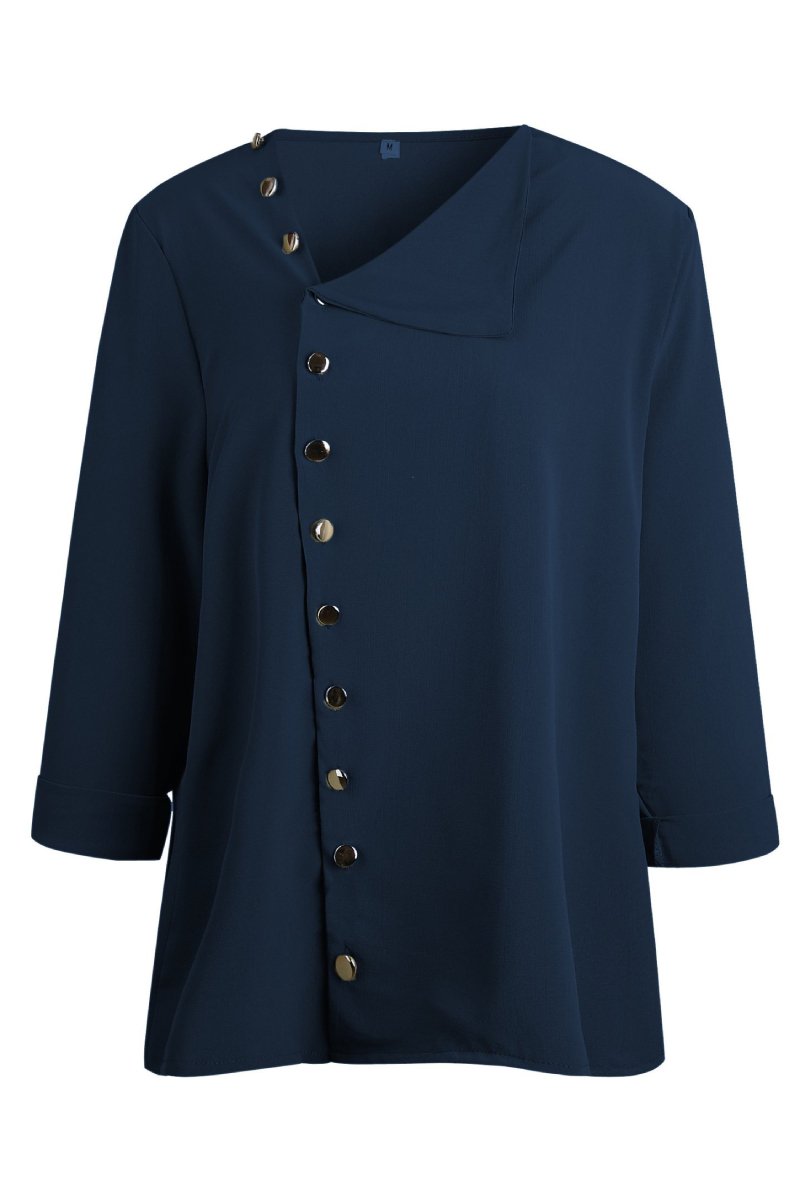 Blusa con Botones Delanteros y Manga