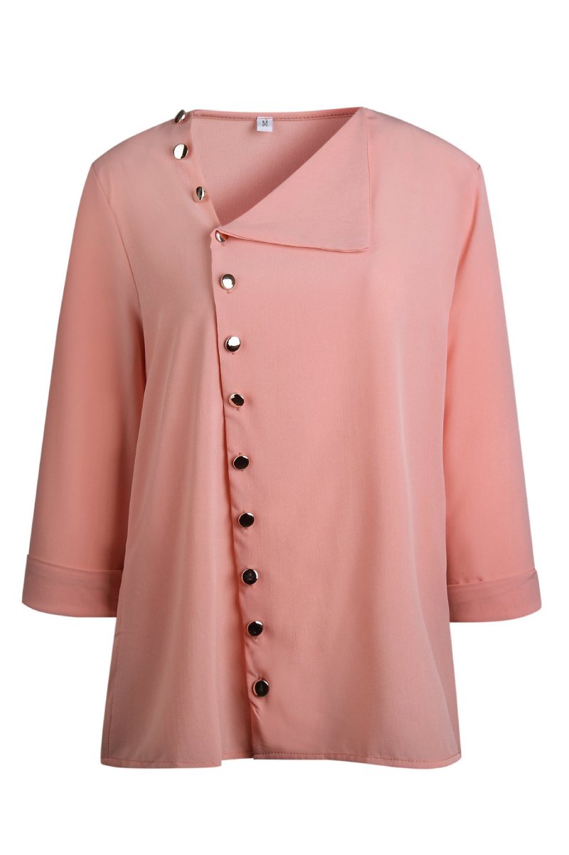 Blusa con Botones Delanteros y Manga