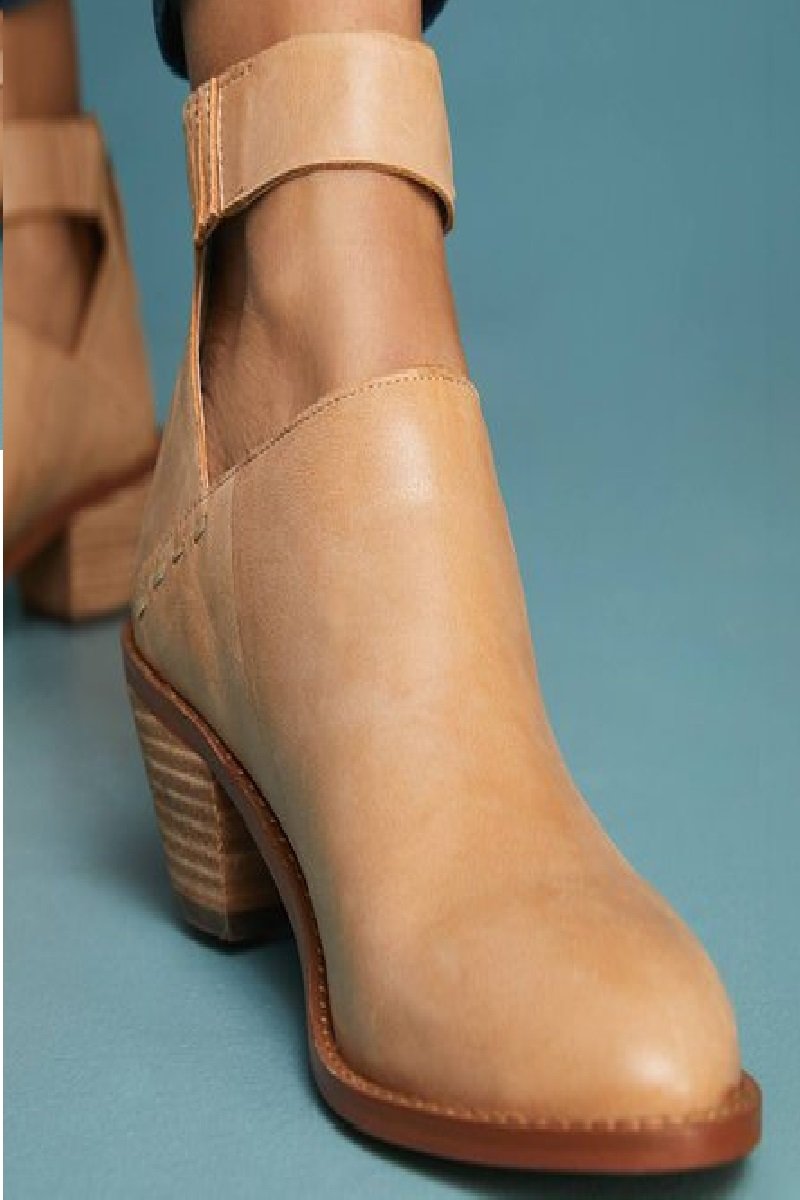 Botines de Tacón Cubano Recortados