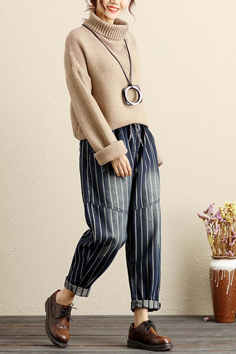 Pantalones de harén de mezclilla holgados