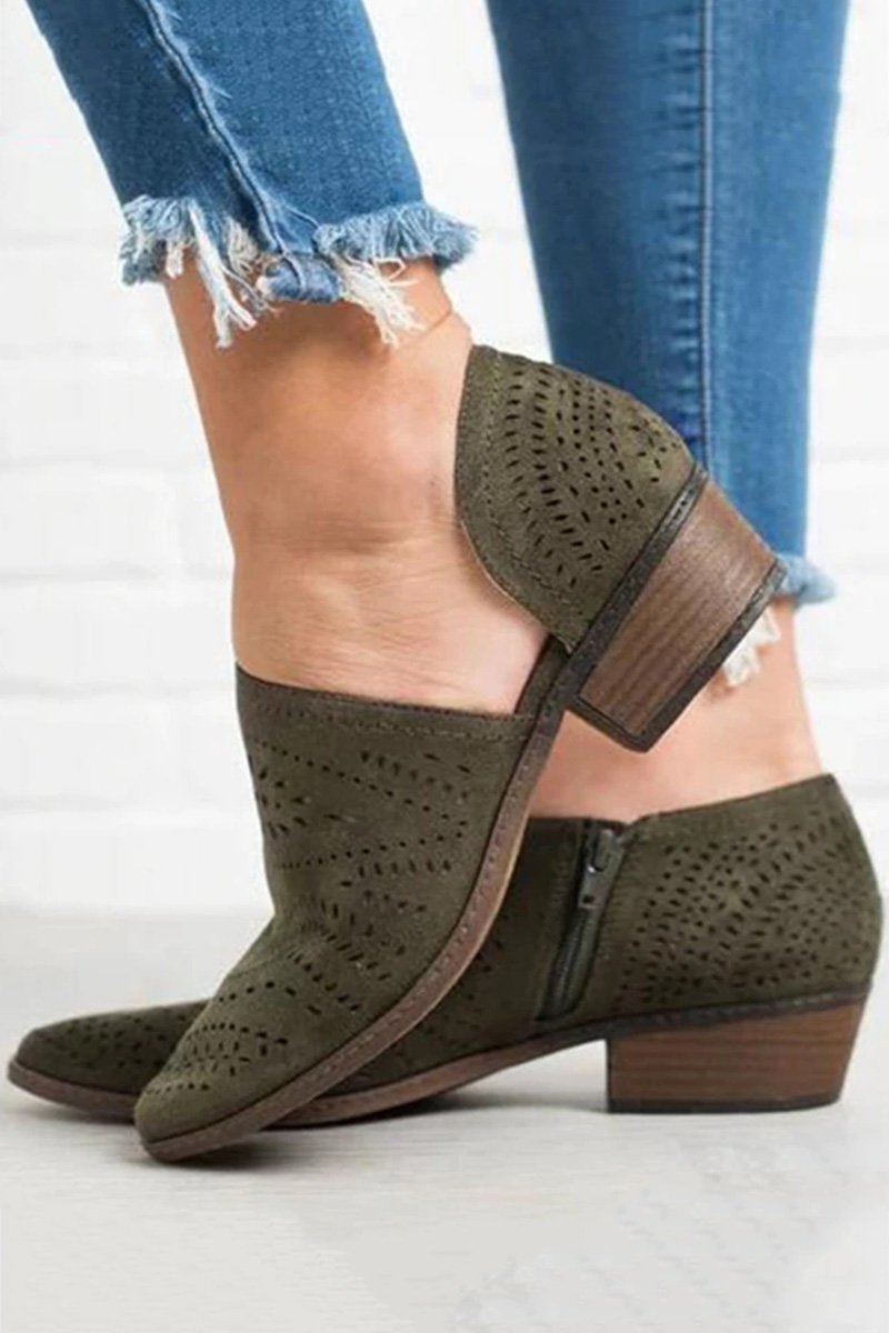 Botines occidentales con corte láser