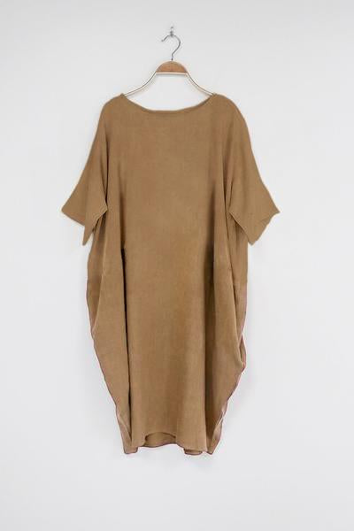 Vestido Nude Lino Talla Grande