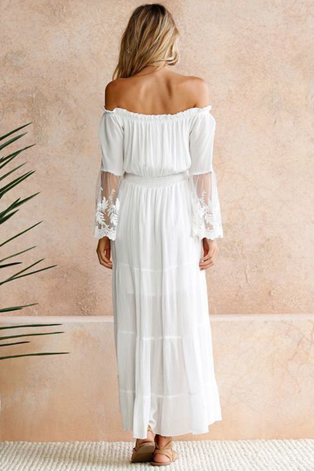 Vestido Maxi Vintage con Encaje