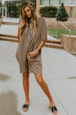 Vestido Nude Lino Talla Grande