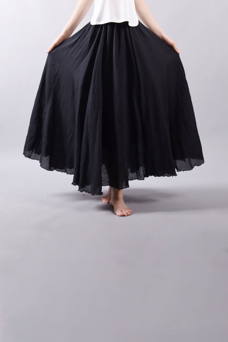 Falda de Lino Cintura Alta