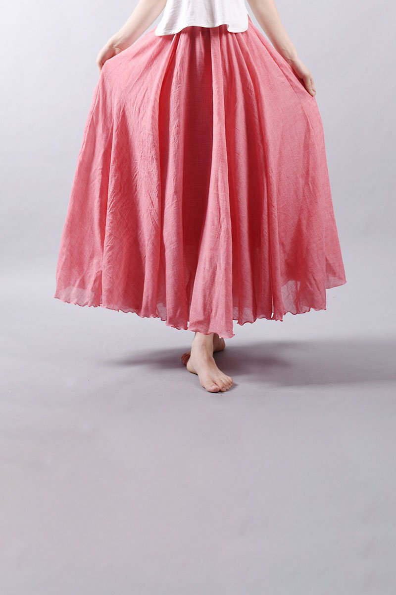 Falda de Lino Cintura Alta