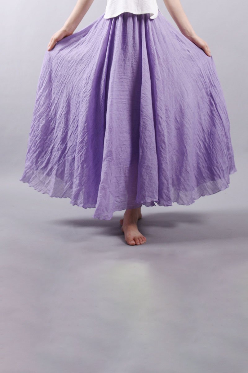 Falda de Lino Cintura Alta