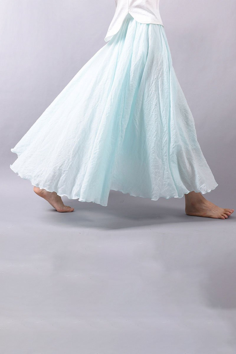 Falda de Lino Cintura Alta