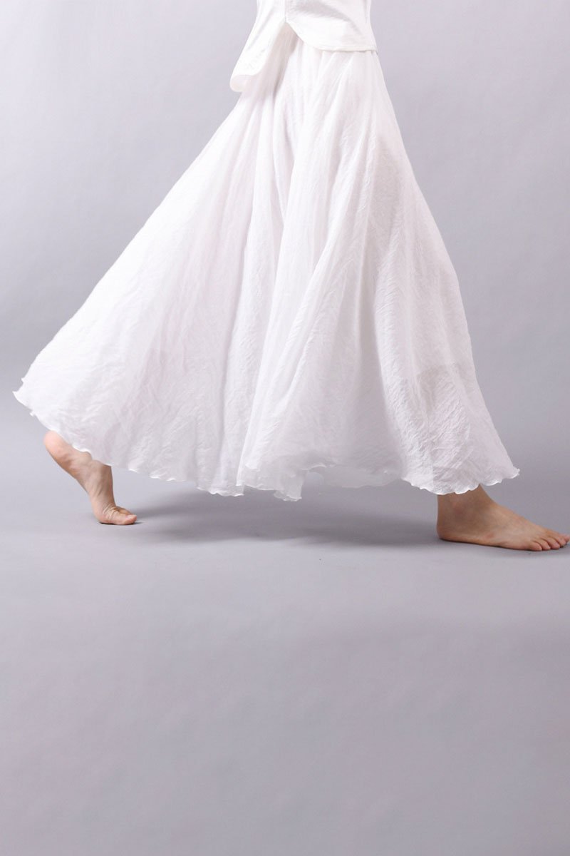 Falda de Lino Cintura Alta