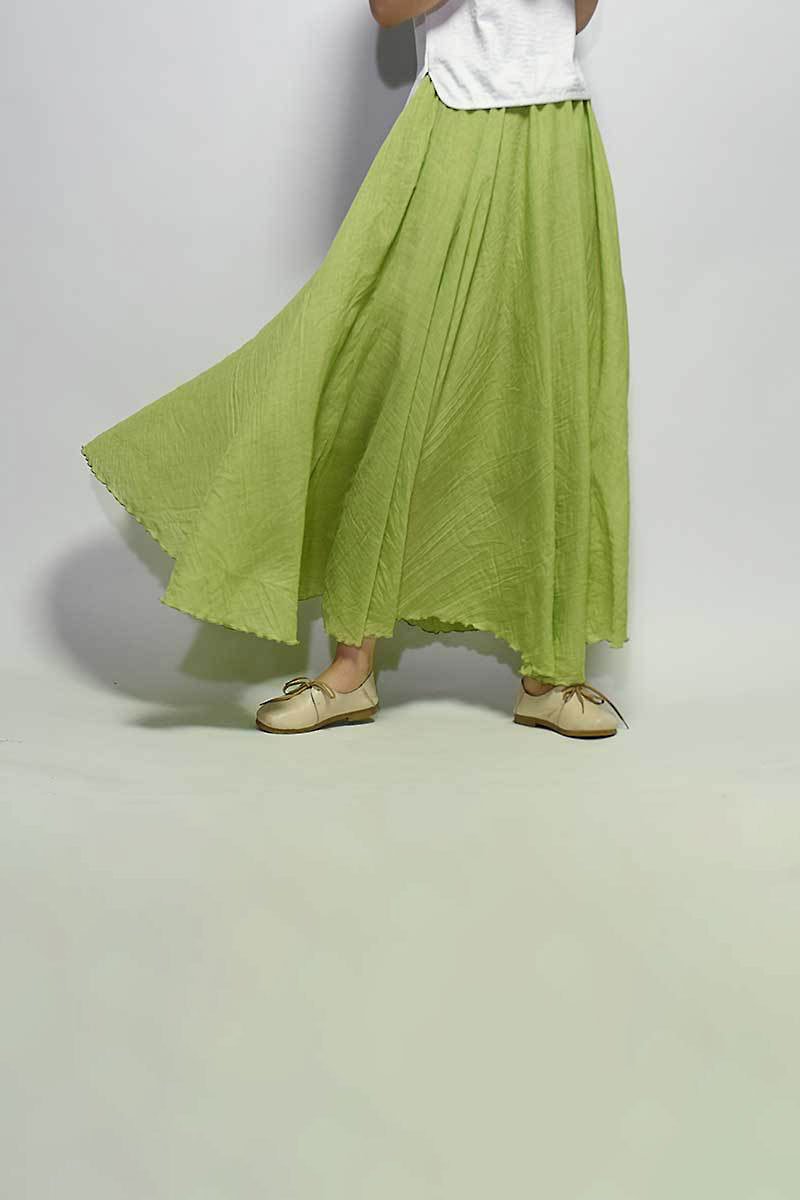 Falda de Lino Cintura Alta